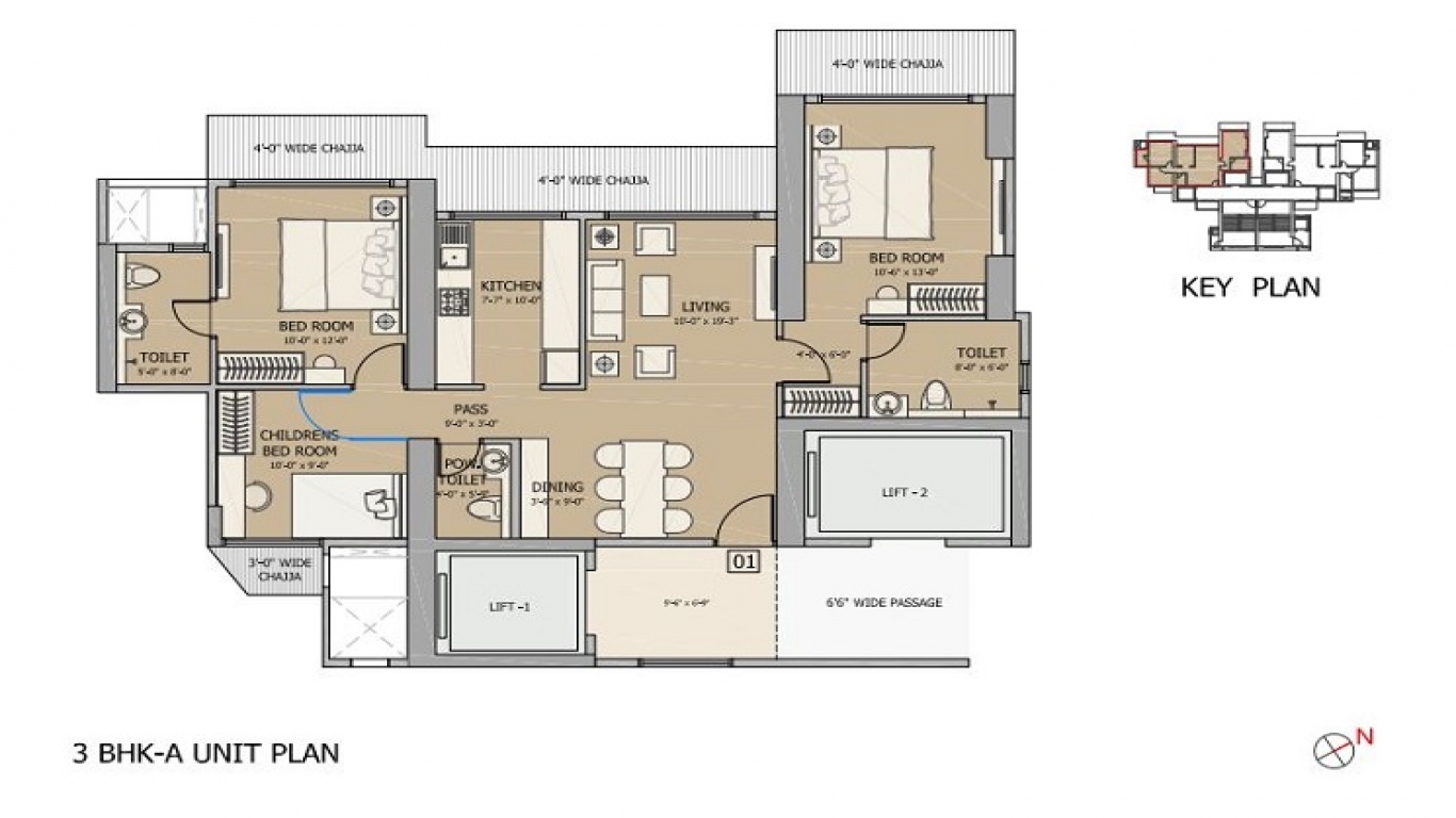 Ruparel Palacio Kandivali West 3 BHK at 2.31 Cr